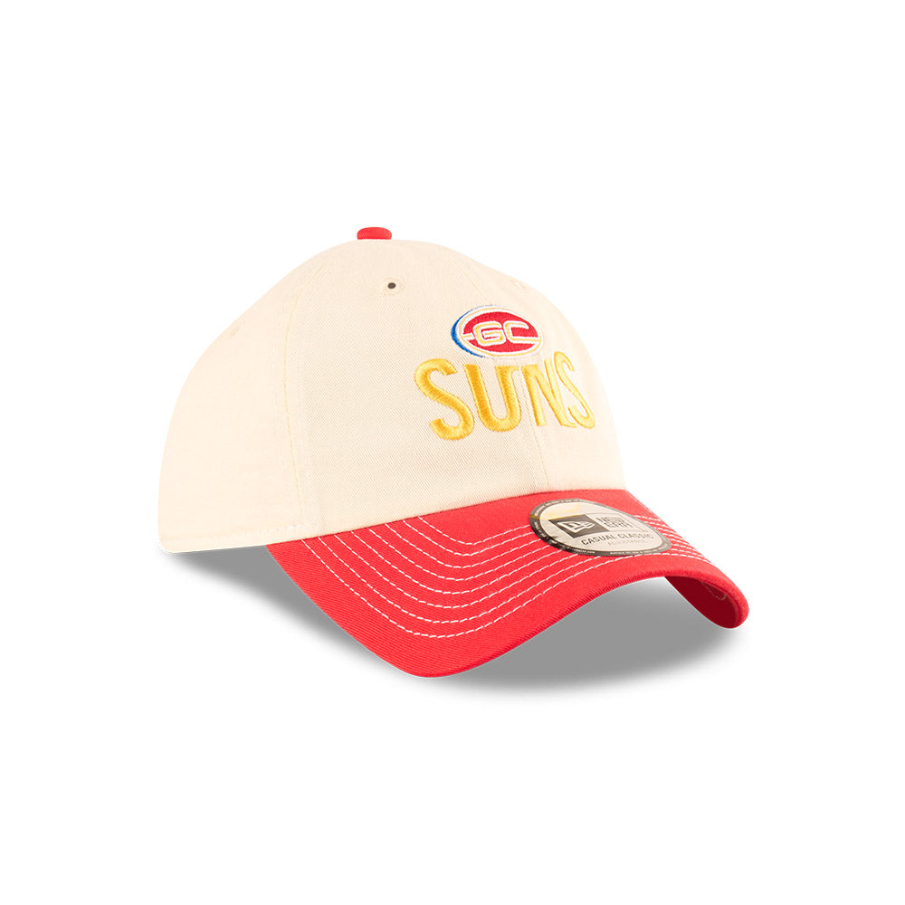Gold Coast Suns Hat - 2025 AFL 2Tone Chrome Contrast Casual Classic Strapback Cap - New Era